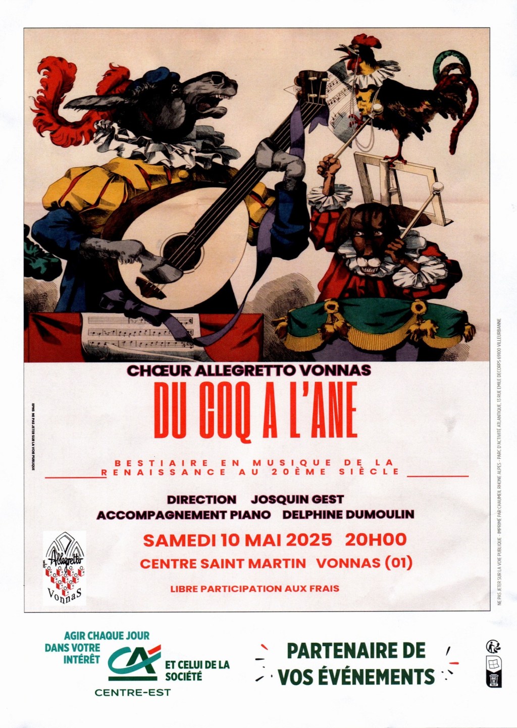 Le Chœur Allegretto de Vonnas chante &laquo;&nbsp;Du coq à l’âne&nbsp;&raquo;