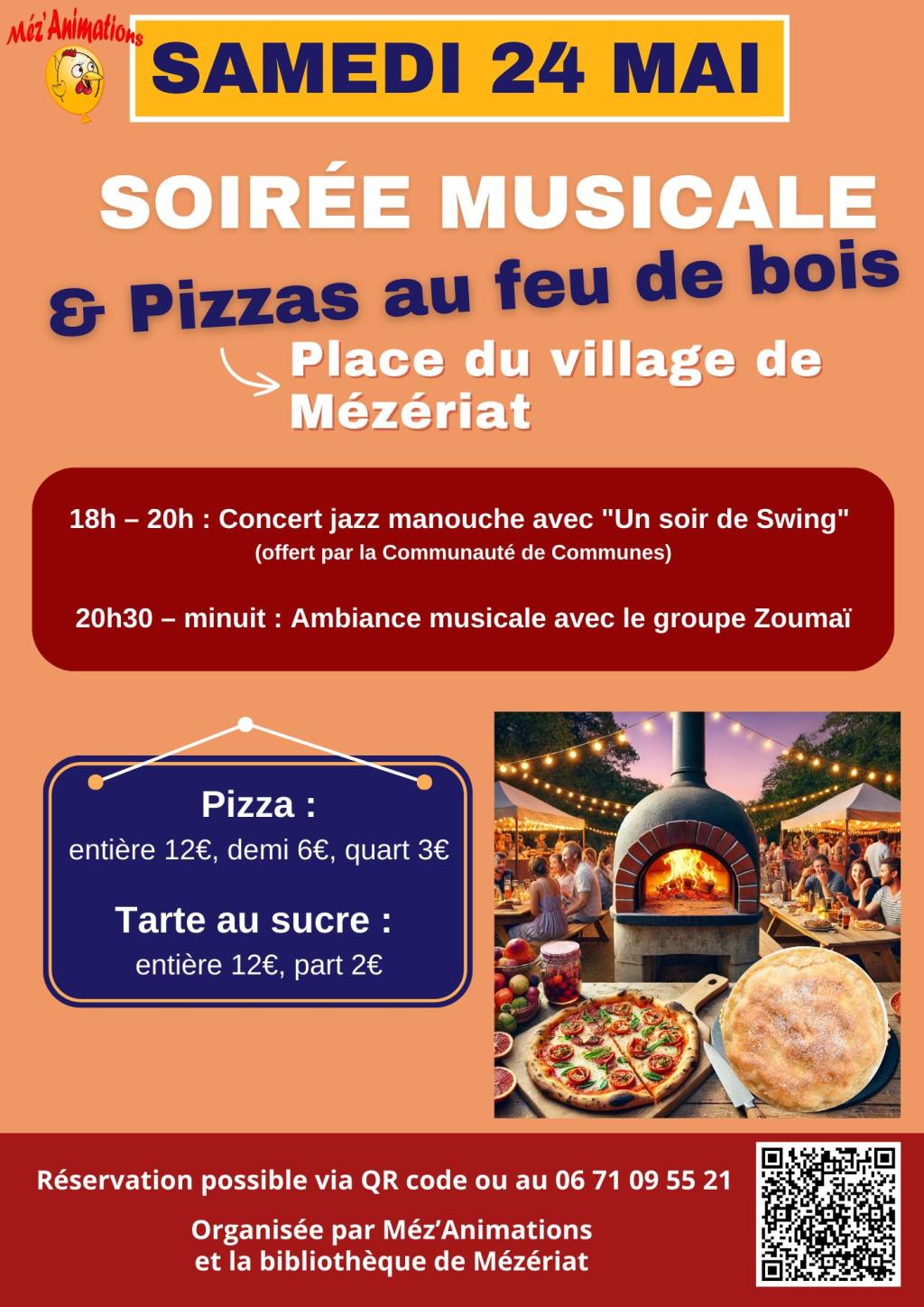 Soirée musicale et pizzas à&nbsp;Mézériat
