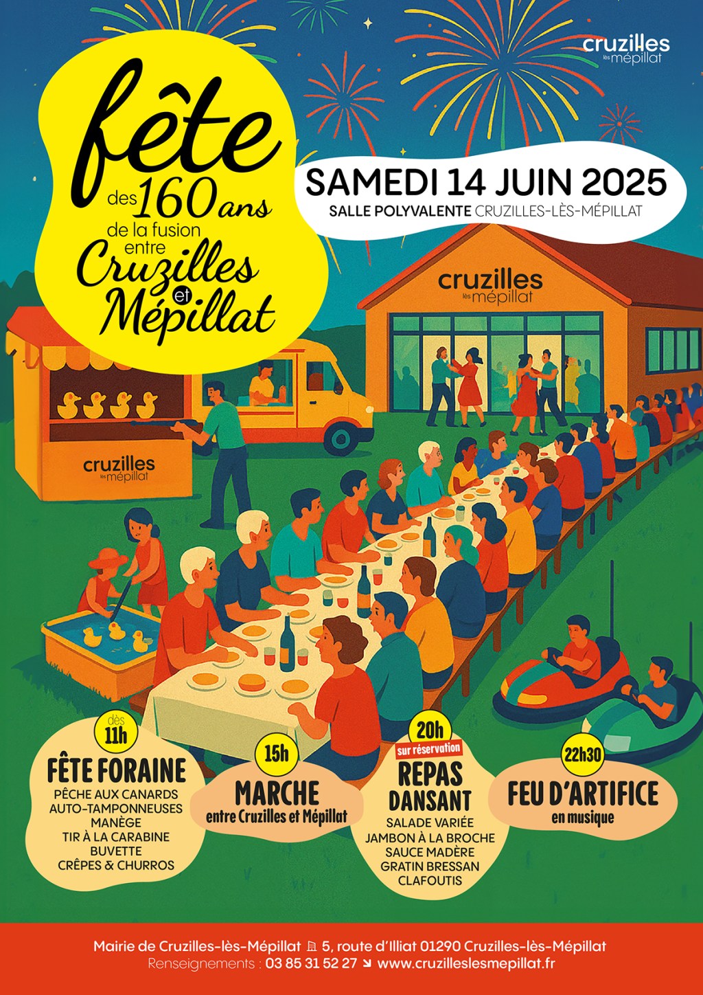 Fête des 160 ans de la fusion Cruzilles-Mépillat : rendez-vous le 14 juin&nbsp;!