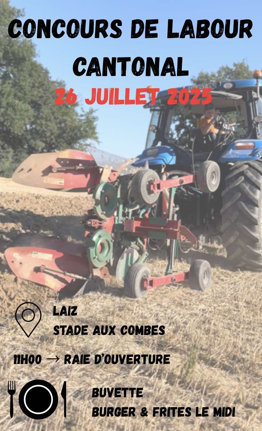 Le labour en fête au concours cantonal ce 26&nbsp;juillet