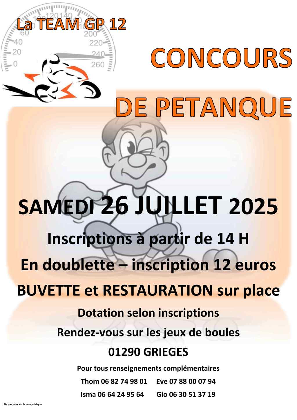 Tournoi de pétanque à Grieges : la Team GP 12 vous attend ce samedi pour une journée&nbsp;conviviale