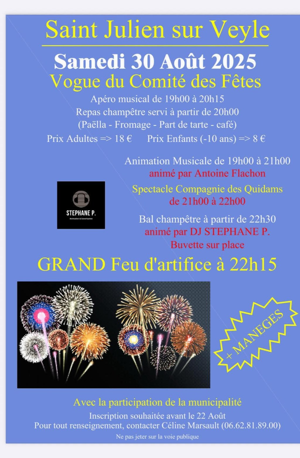 Un spectacle de la compagnie des Quidams pour enchanter le public de la vogue de Saint-Julien-sur-Veyle ce samedi 30 août 