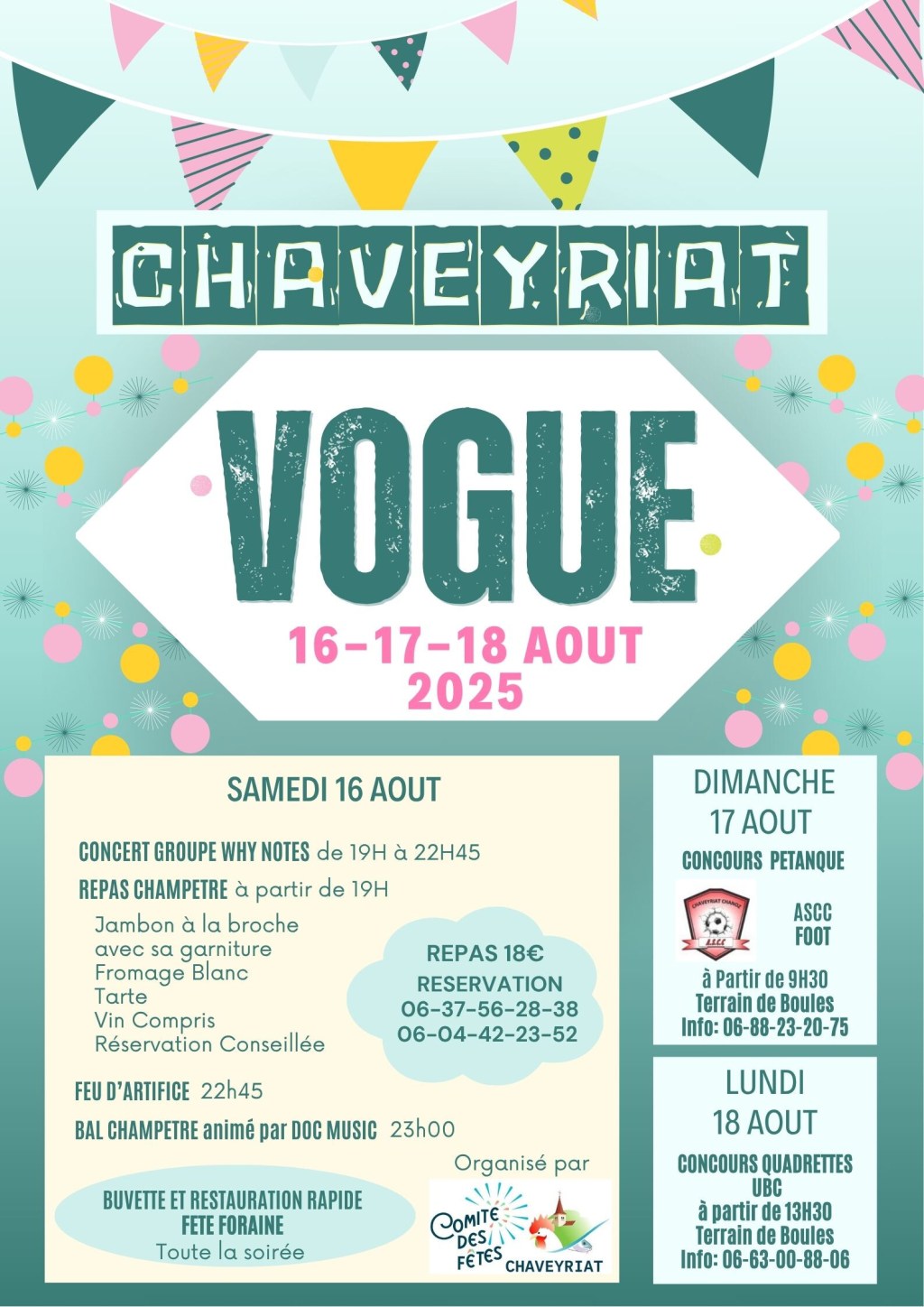 Au coeur du mois d&rsquo;août, la vogue de Chaveyriat vient animer le territoire de la&nbsp;Veyle