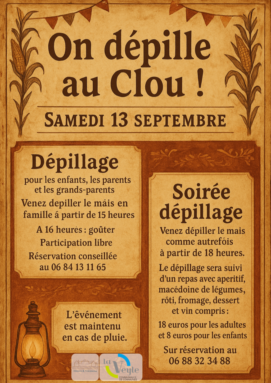 Dépillage de maïs à la Grange du clou le 13&nbsp;septembre