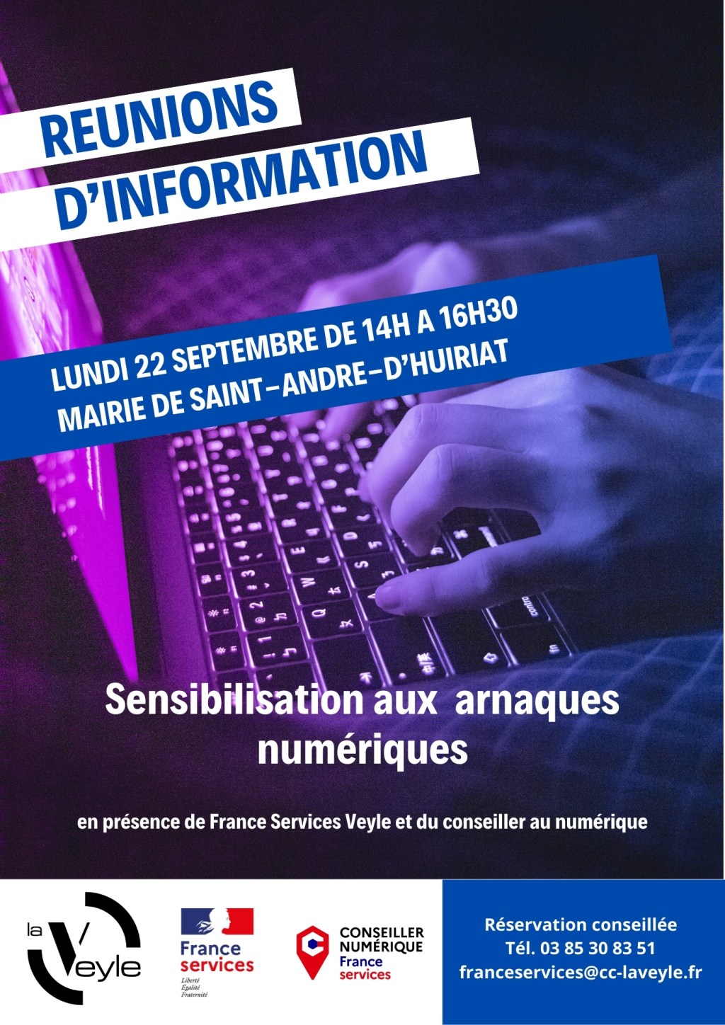 Escroqueries en ligne : formez-vous aujourd&rsquo;hui pour vous protéger à Saint-André-d’Huiriat