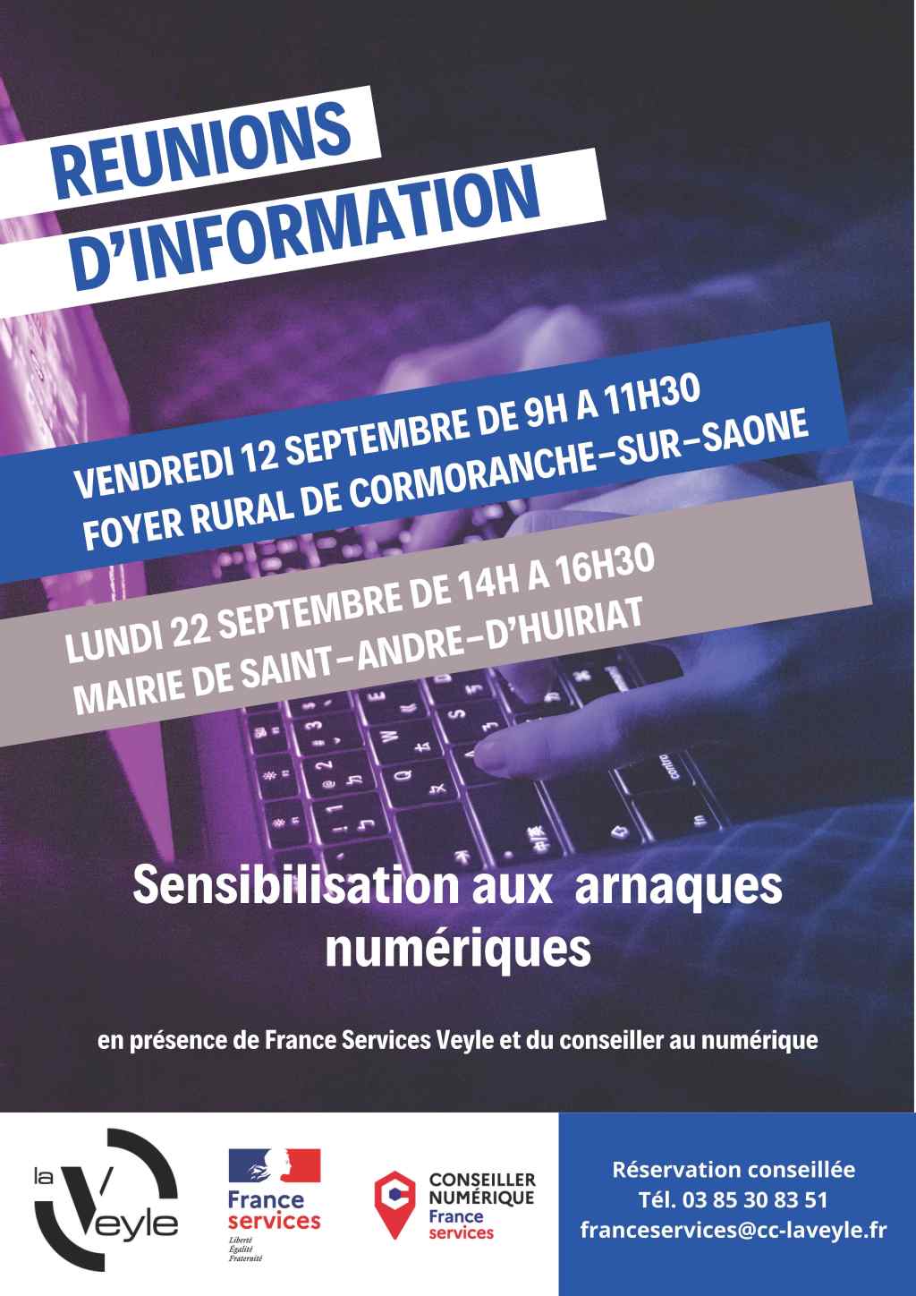 Réunions d’information ce vendredi à Cormoranche sur la sensibilisation aux arnaques numériques 