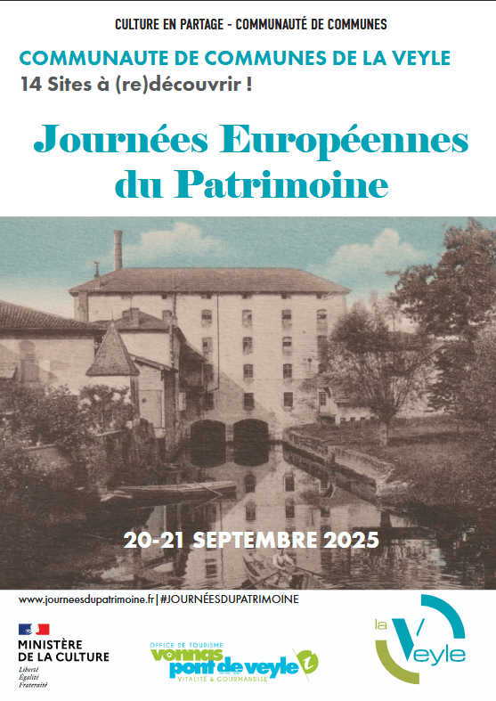 Explorez le patrimoine de la Veyle les 20 et 21 septembre&nbsp;2025