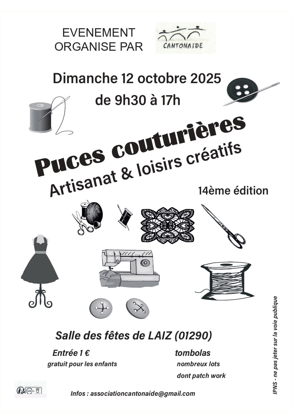Puces des couturières à Laiz – 14ème&nbsp;édition