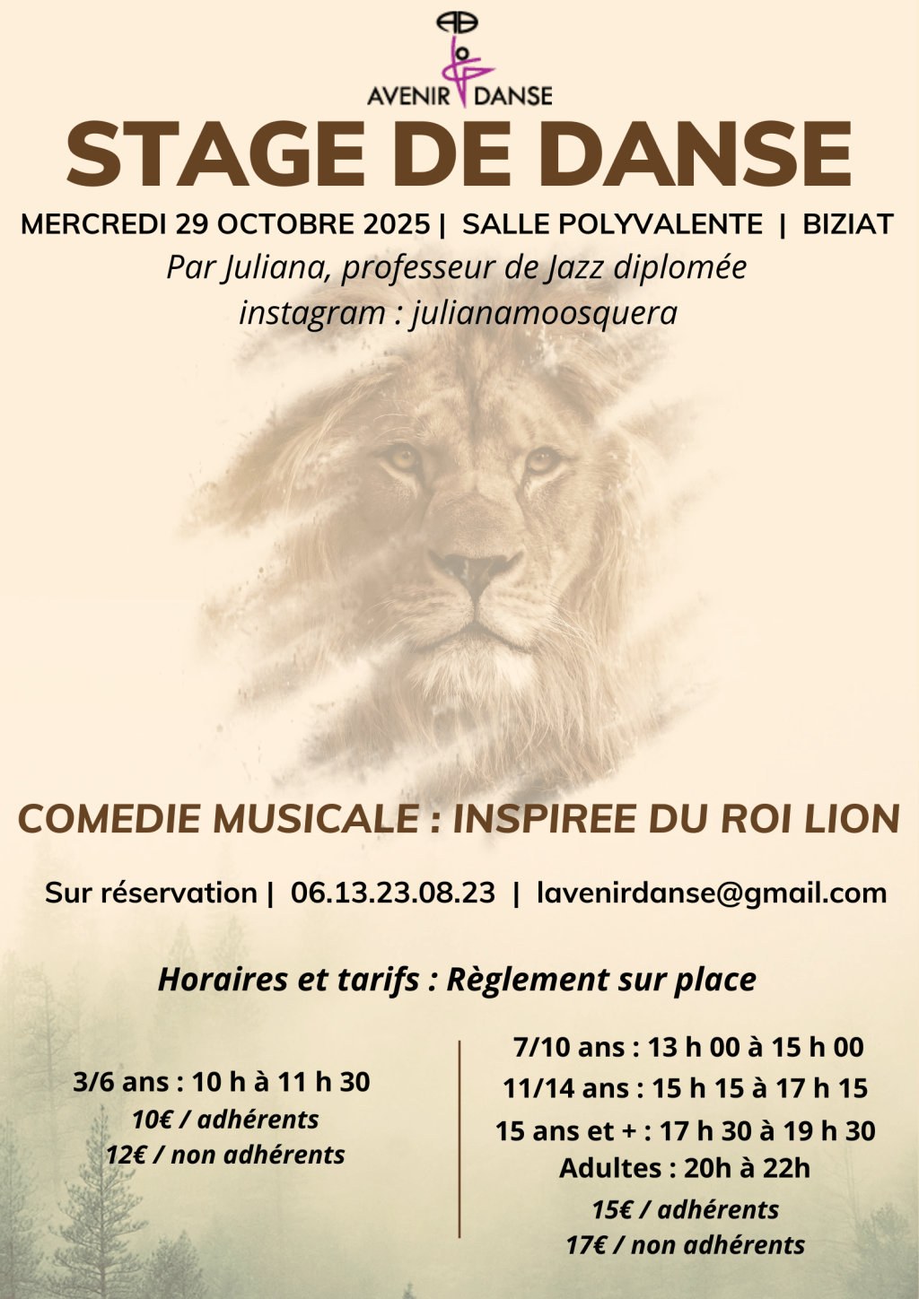 Un stage de danse modern Jazz avec Avenir danse  