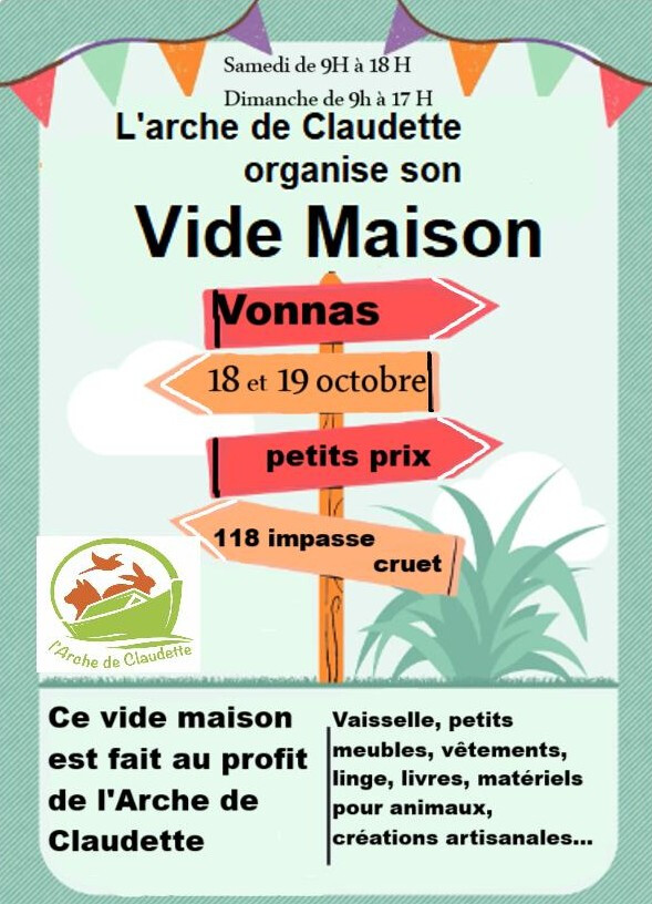 Vide-maison tout le week-end organisé par L’arche de&nbsp;Claudette