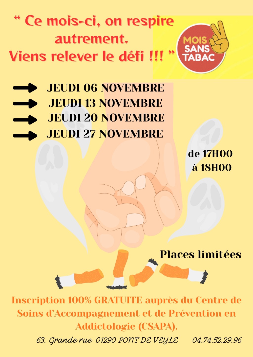 A Pont-de-Veyle, un accompagnement dans le cadre du mois sans&nbsp;tabac