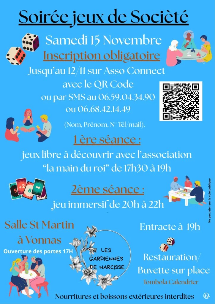 Une soirée jeux de société, pour passer une soirée ludique à Vonnas&nbsp;!