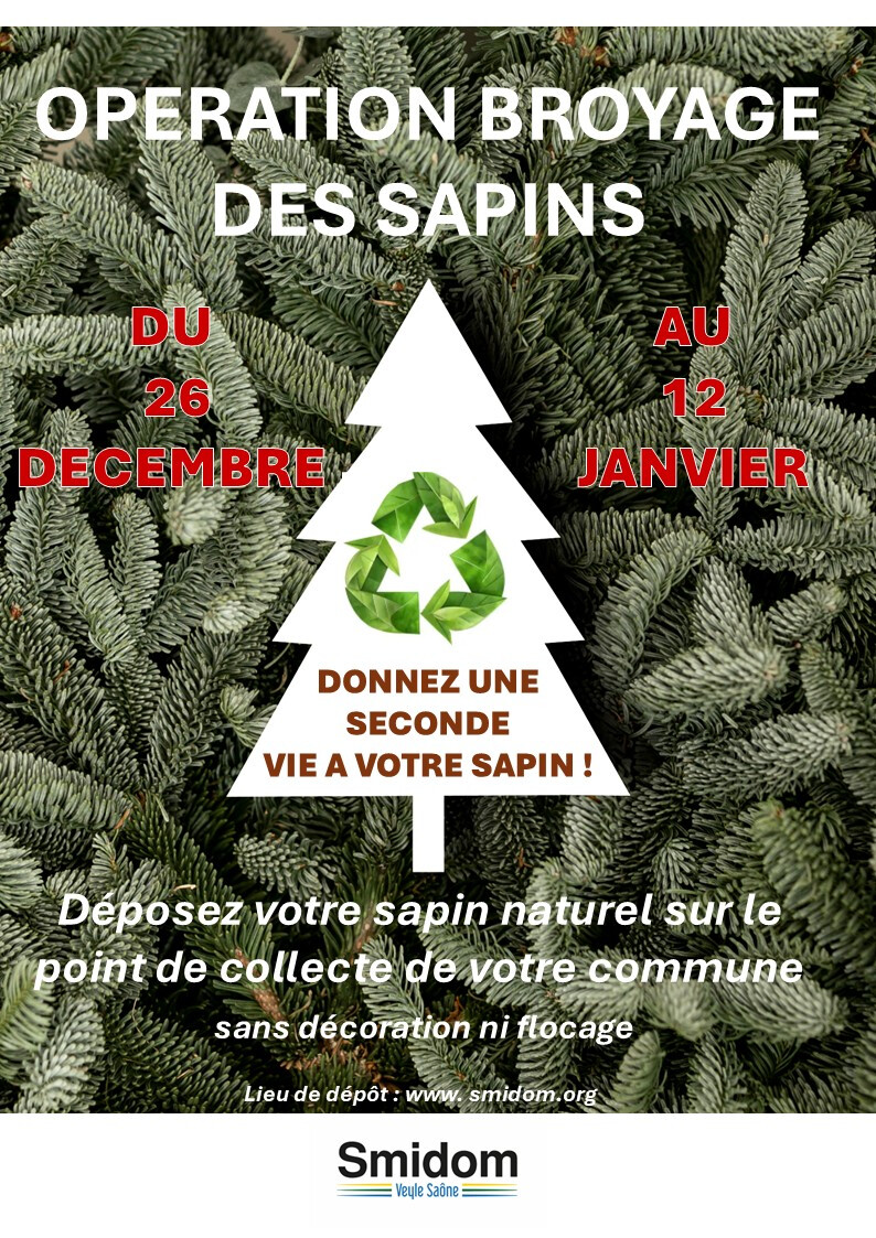 Le SMIDOM donne une seconde vie à votre sapin de&nbsp;Noël