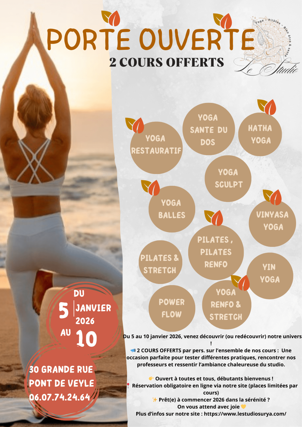 Débutez l’année 2026 en toute sérénité grâce au studio Surya de&nbsp;Pont-de-Veyle